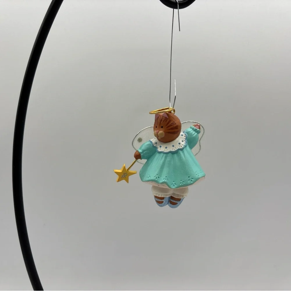 Hallmark Keepsake Ornament‎ Dated 1990 Vintage Angel Kitty Handcrafted
